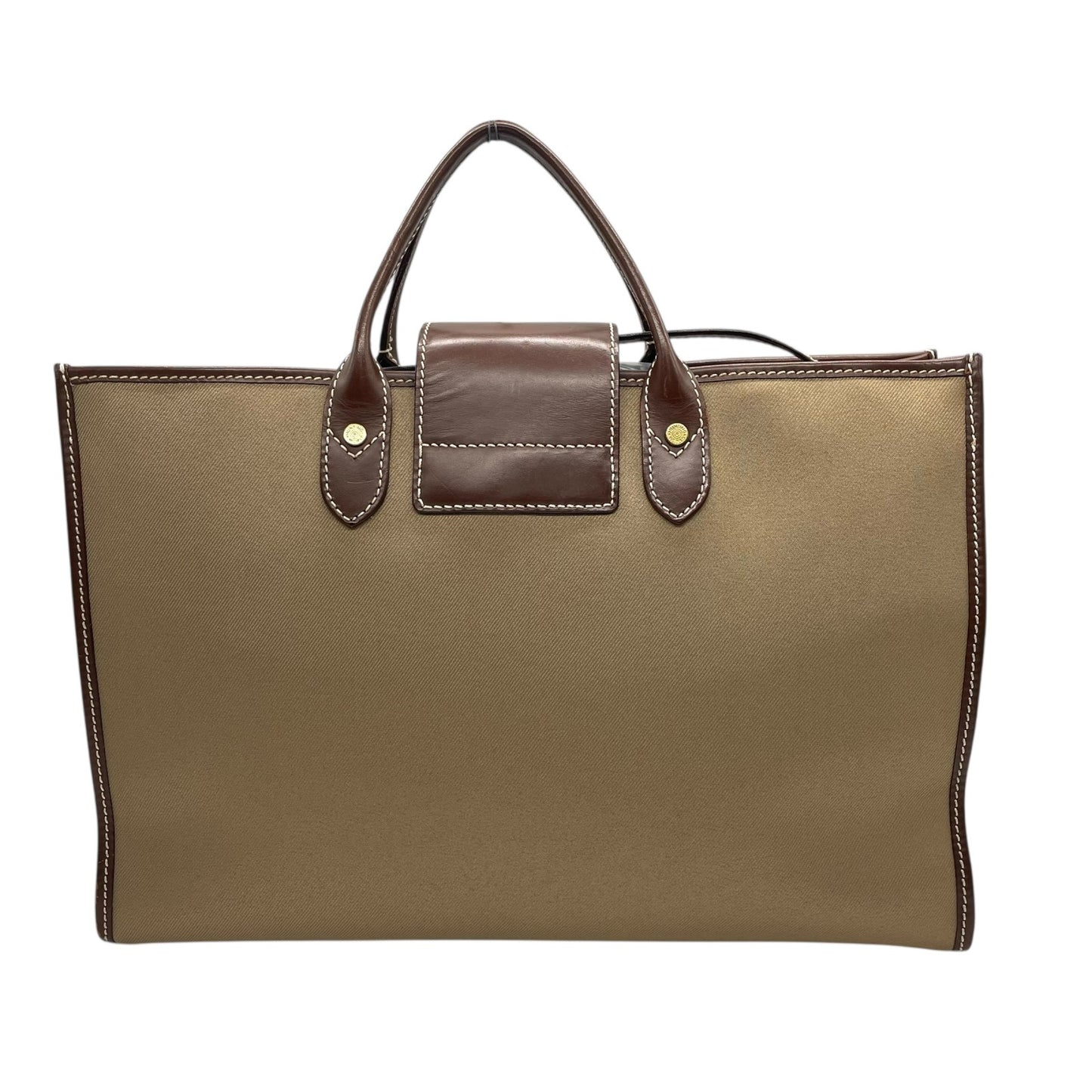 ハンティングワールド HUNTING WORLD トートバッグ ブリーフケース キャンバス レザー A4収納可能 ベージュ 茶色 ブラウン T8