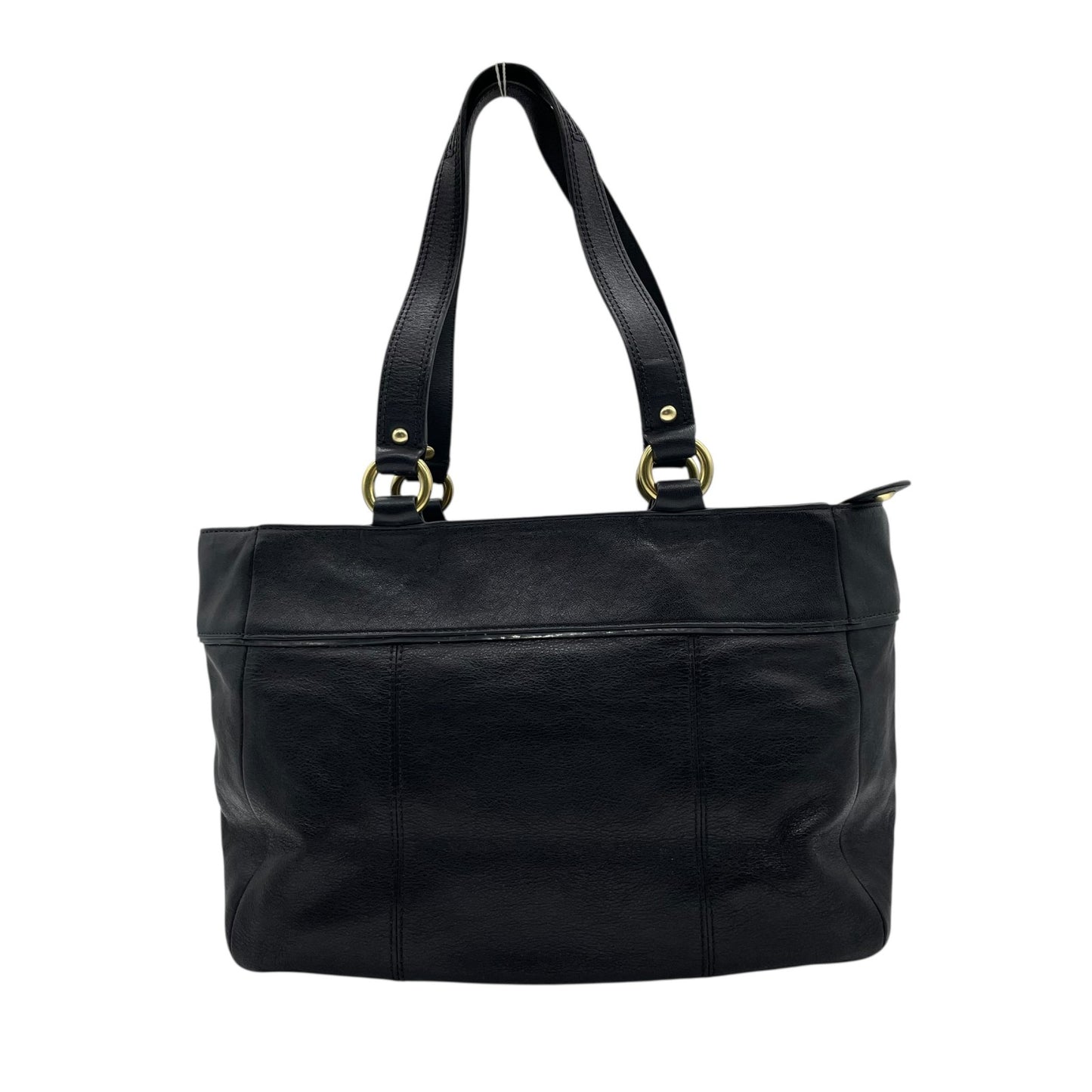 コーチ COACH ハンドバッグ ミニトート F15235 イーストウエスト ブラック レザー ゴールド金具 スタッズ ロゴチャーム付き レディース U17