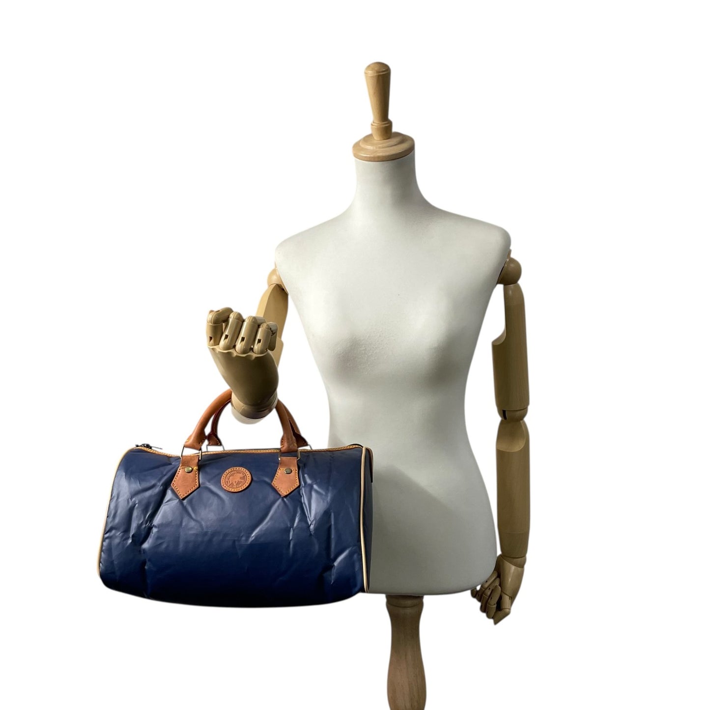 ハンティングワールド HUNTING WORLD ナイロン レザー ボストンバッグ ネイビー 紺 ブラウン 茶色 旅行 出張 軽量 メンズ レディース U17