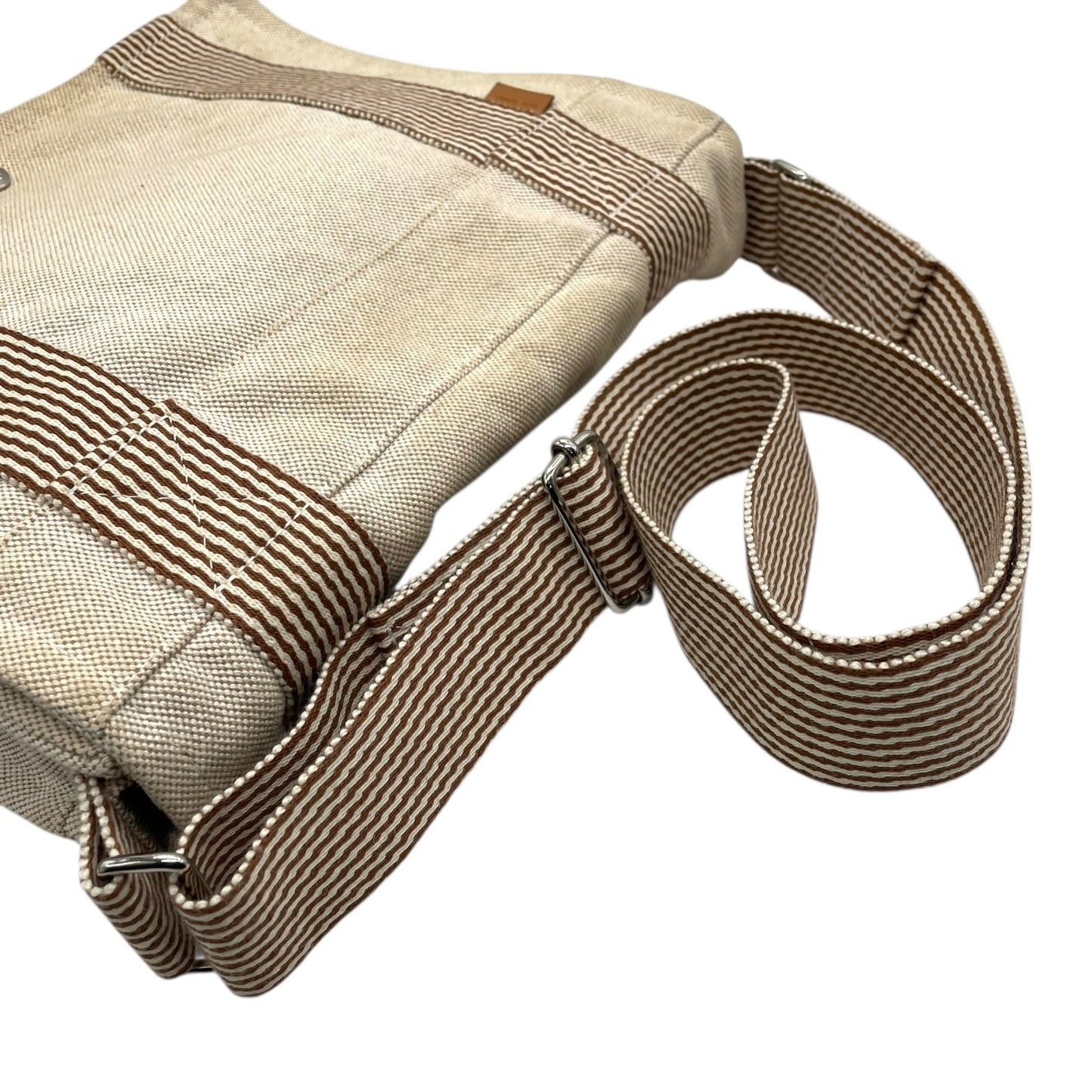 エルメス HERMES エールライン メッセンジャーPM ベージュ キャンバス ショルダーバッグ メンズ レディース ユニセックス B4