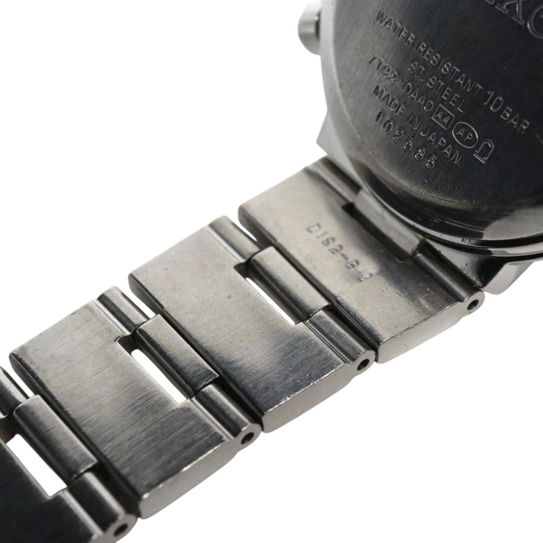 【美品/電池交換済】SEIKO セイコー ルキア 7T92-0AA0 クロノグラフ 腕時計 レディース クオーツ 10気圧防水 ステンレス レッド 赤文字盤 シルバー デイト タキメーター 日本製 ビジネス カジュアル エレガント G10 lukia