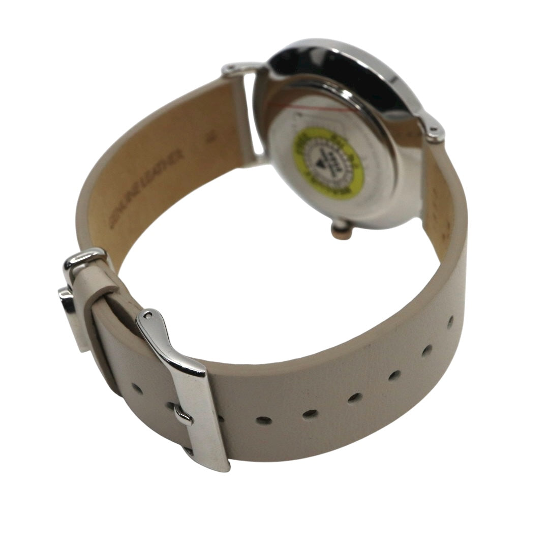 【未使用級】コーチ COACH 腕時計 レディース ペリー Perry シルバー グレージュ レザー CA.120.7.1594 クォーツ アナログ 2針 シンプル オフィス ビジネス 通勤 通学 エレガント 上品 クラシック 大人 馬車ロゴ 美品 G11