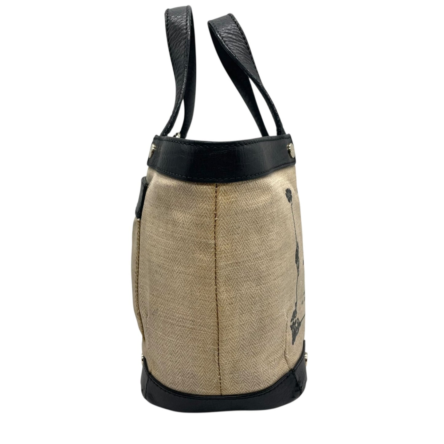 BVLGARI ブルガリ コレツィオーネ 2WAY ハンドバッグ トートバッグ ショルダーバッグ ロゴ キャンバス レザー ベージュ 黒 ブラック ゴールド金具 斜め掛け可 メンズ レディース K3