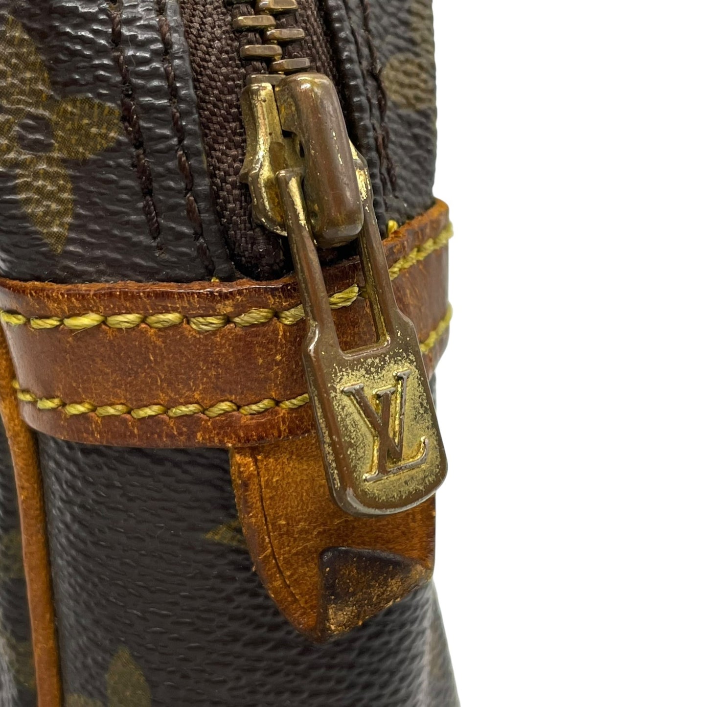 LOUIS VUITTON ルイヴィトン モノグラム コンピエーニュ セカンドバッグ クラッチバッグ PVC レザー M51847 茶 ブラウン ゴールド金具 メンズ W3