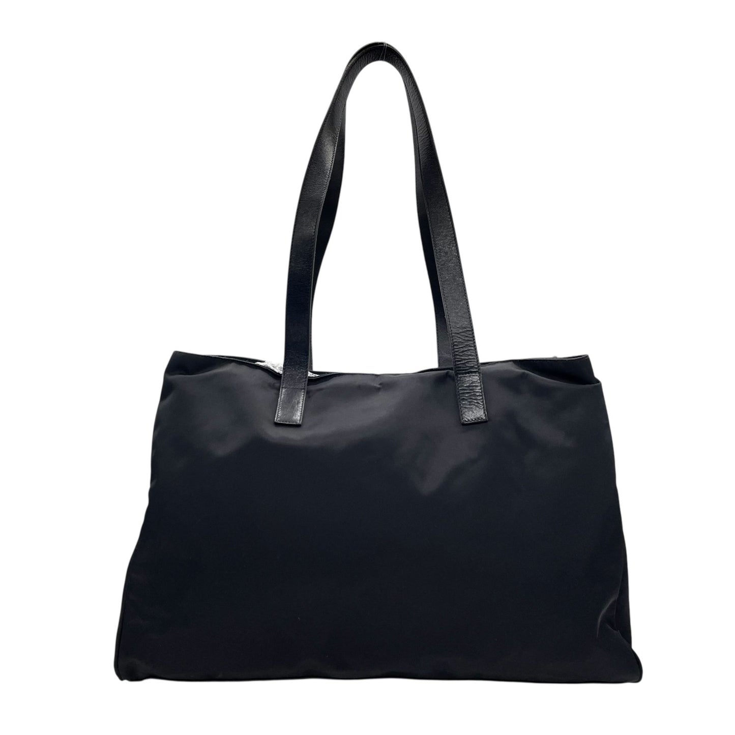 美品 FENDI フェンディ トートバッグ ワンショルダー FFロゴ 黒 ブラック ナイロン レザー ゴールド金具 肩掛け可 レディース シンプル ビジネス C1