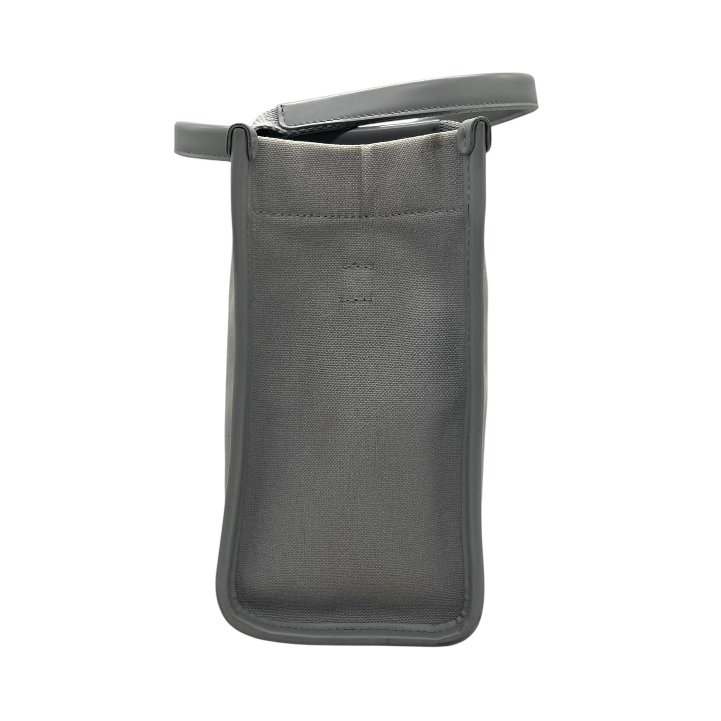 BALENCIAGA バレンシアガ ハードウェア スモール トートバッグ 2way ショルダーバッグ グレー キャンバス レザー ゴールド金具 ロゴ 671402 斜め掛け可 レディース B