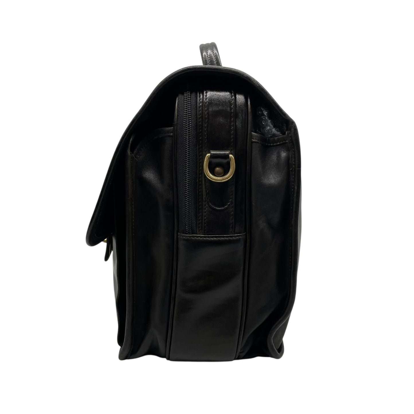 希少 COACH オールドコーチ ヴィンテージ ビジネスバッグ ブリーフケース ハンドバッグ 黒 ブラック ゴールド金具 ターンロック レザー 2WAY ダブルポケット 書類鞄 オールレザー E