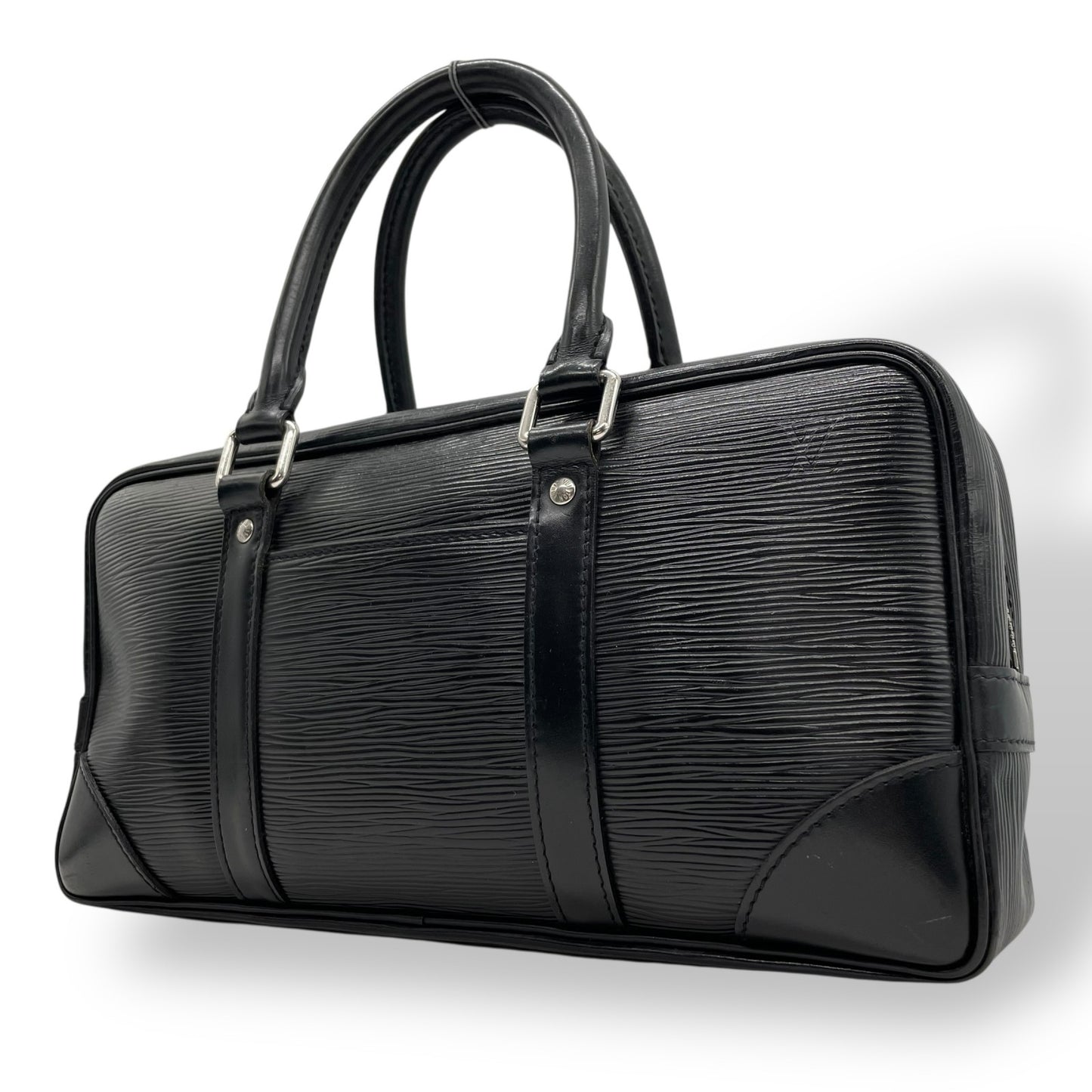 Authentic LOUIS VUITTON Epi Vivienne Lon Handbag M59112 Black Noir Silver Hardware