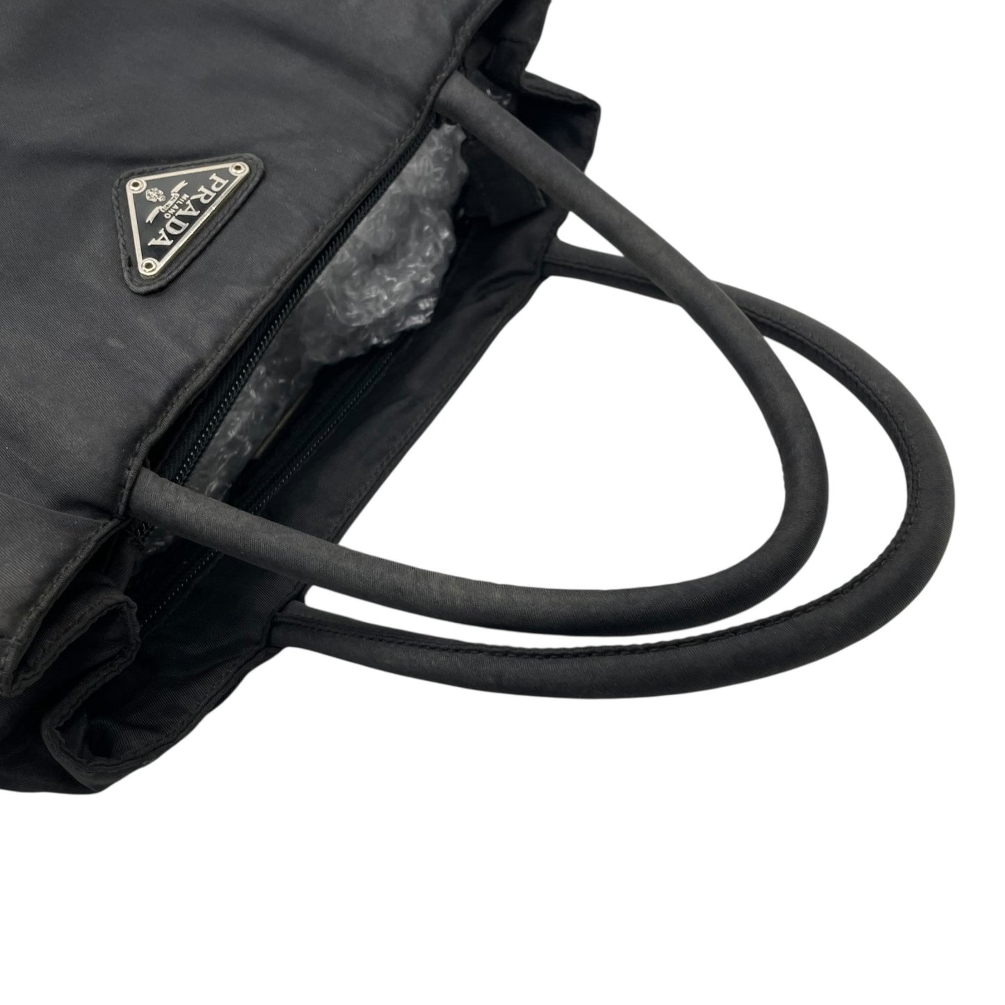 美品 PRADA プラダ ナイロントートバッグ ブラック 三角ロゴプレート 大容量 ハンドバッグ レディース メンズ 正規品 K3