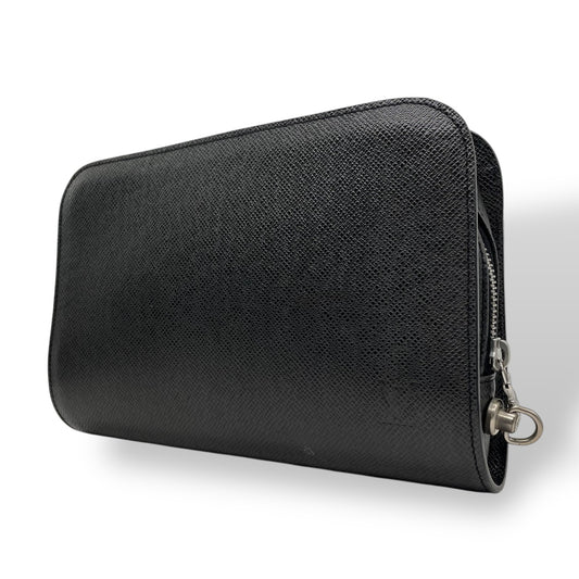 美品 Louis Vuitton ルイヴィトン M30182 タイガ バイカル セカンドバッグ レザー 黒 ブラック メンズ K3