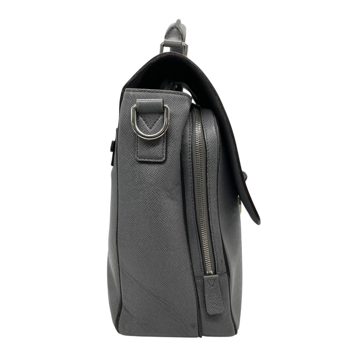 LOUIS VUITTON ルイヴィトン タイガ レザー ヴァシリGM ビジネスバッグ 2WAY ショルダーバッグ M32638 グラシエ グレー 灰色 シルバー金具 メンズ レディース D