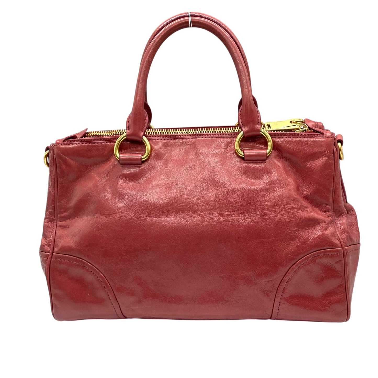 ミュウミュウ MIU MIU レザー ハンドバッグ トートバッグ ピンク ヴィッテロ miu miu VITELLO SHINE 2way Red Tote Bag K5