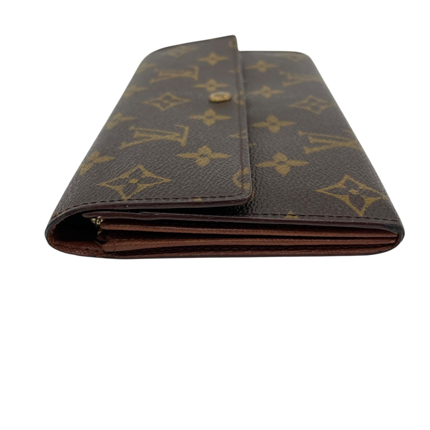 美品 LOUIS VUITTON ルイヴィトン モノグラム ポルトモネ クレディ ポルトフォイユサラ 長財布 ブラウン ゴールド金具 PVC モノグラムキャンバス M61725 w5