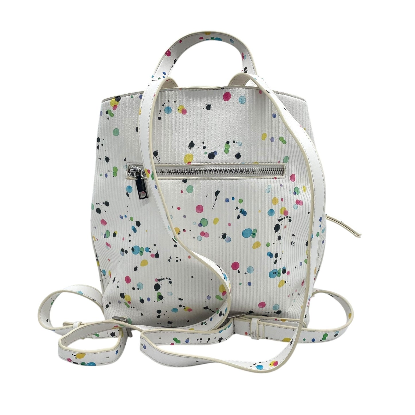 デシグアル Desigual バックパック リュック 白 ホワイト カラフル ペイント柄 マルチカラー アートデザイン S95