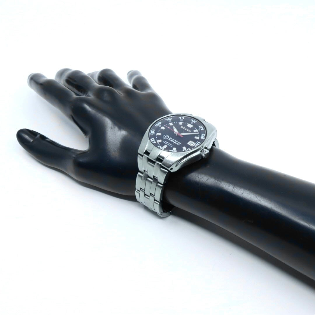 【稼働品】 SEIKO セイコー 腕時計 5J32-0AA0 2002 FIFAワールドカップ 日韓大会 限定モデル キネティック オートリレー チタン メンズ アナログ デイト ブラックダイヤル スポーツウォッチ ヴィンテージ 希少 クリーニング済み G4