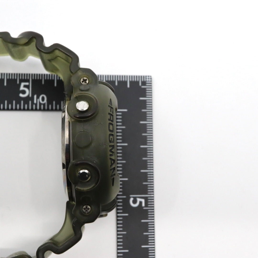 【美品】カシオ G-SHOCK FROGMAN DW-8200 フロッグマン 腕時計 メンズ デジタル チタン 200M防水 スケルトン カーキ ヴィンテージ 90年代 ストリート カジュアル タフ クリーニング済み G2