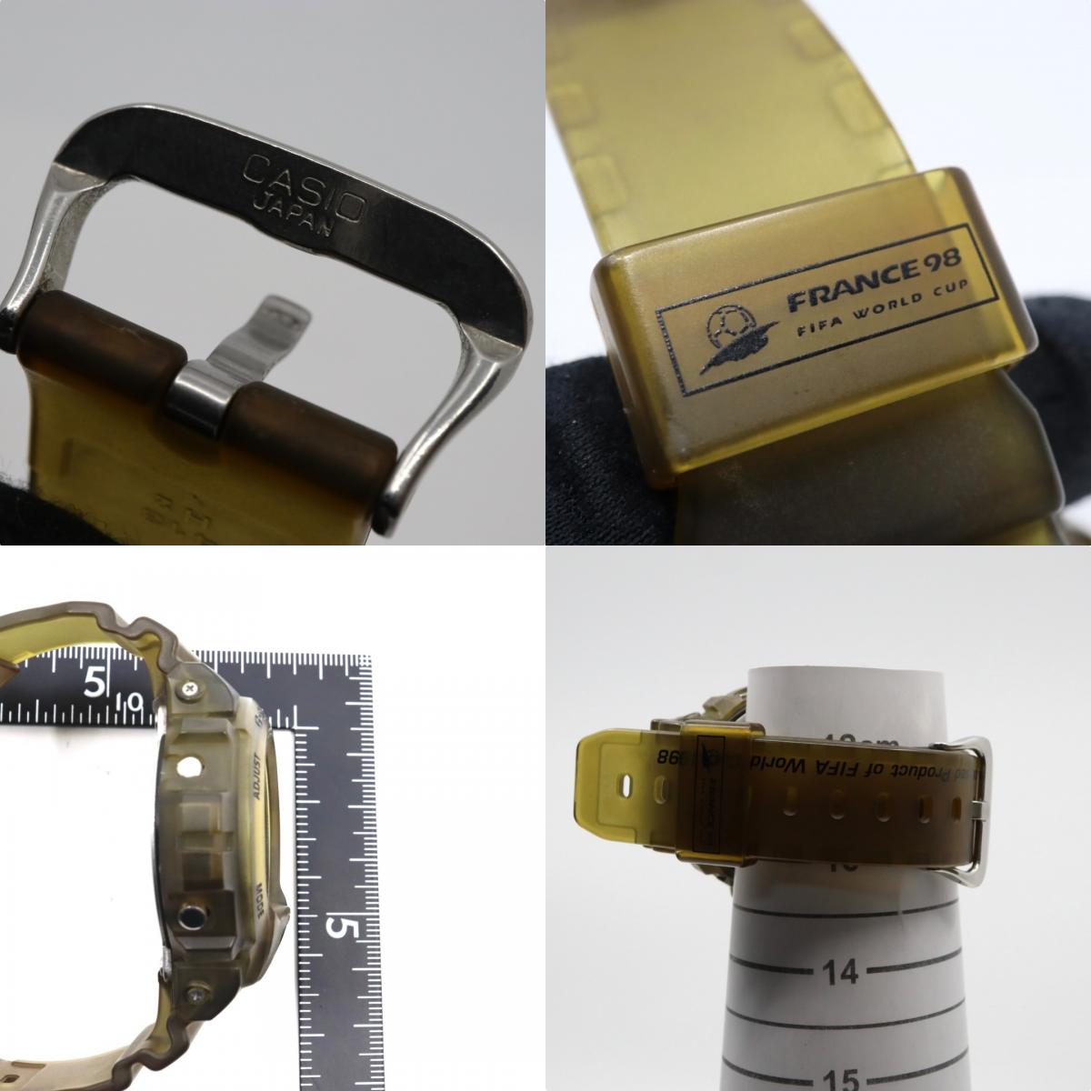 【未使用級/電池交換済】カシオ G-SHOCK DW-6900WF 1998 FIFAワールドカップ フランス大会 限定モデル 腕時計 メンズ デジタル スケルトン カーキ 20気圧防水 ストリート カジュアル ヴィンテージ クリーニング済み G2