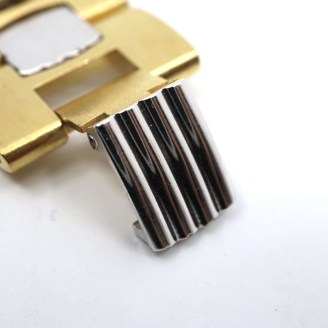 【美品／電池交換済】クリスチャンディオール 腕時計 45.134 レディース クオーツ デイト オクタゴン 八角形 ゴールド ホワイト文字盤 コンビブレス ヴィンテージ クラシック エレガント SWISS MADE クリーニング済 G2