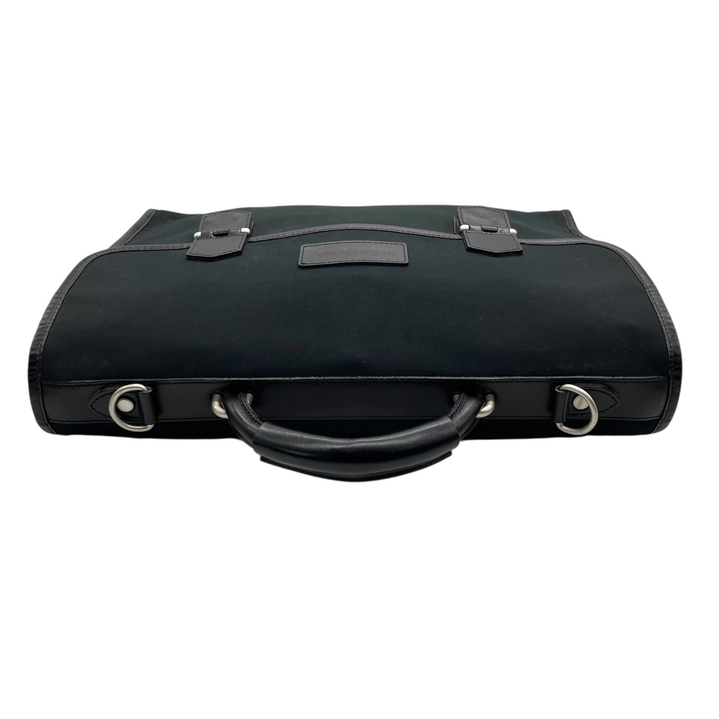 美品 イヴサンローラン YVES SAINT LAURENT ビジネスバッグ ブリーフケース ショルダーバッグ 肩掛け 2WAY 黒 ブラック ナイロン×レザー ショルダー付 ブリーフケース YSL B