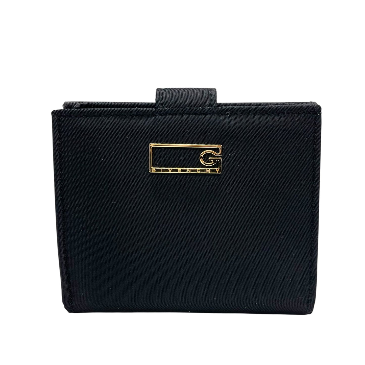 美品 ジバンシィ GIVENCHY ジバンシー 二つ折り財布 ナイロン Gロゴ 黒 ブラック 金金具 ゴールド金具 ヴィンテージ 6