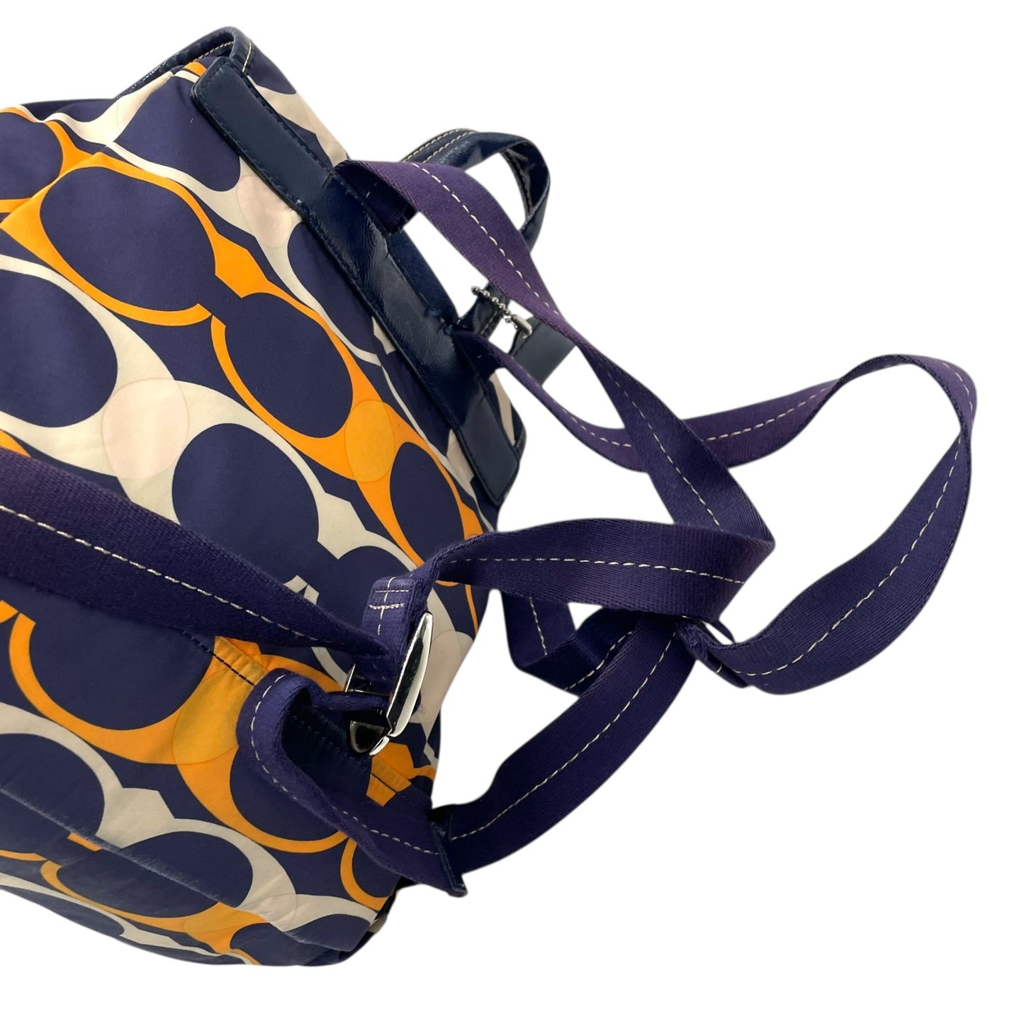 コーチ COACH リュックサック バックパック リュック デイパック F23909 シグネチャー レザー ナイロン 紺 ネイビー オレンジ カジュアル U8