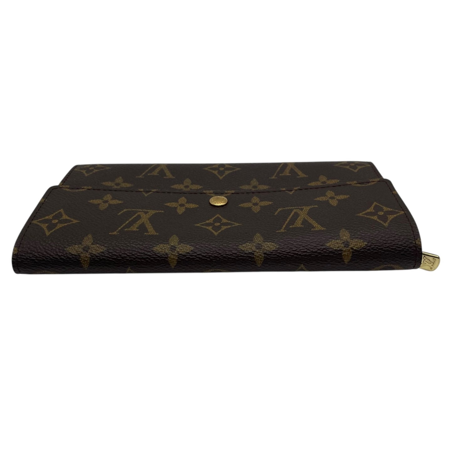 美品 ルイ・ヴィトン LOUIS VUITTON LV モノグラム ポルトフォイユ サラ 長財布 M61734 茶色 ブラウン 金金具 ゴールド金具 シリアル刻印 W1