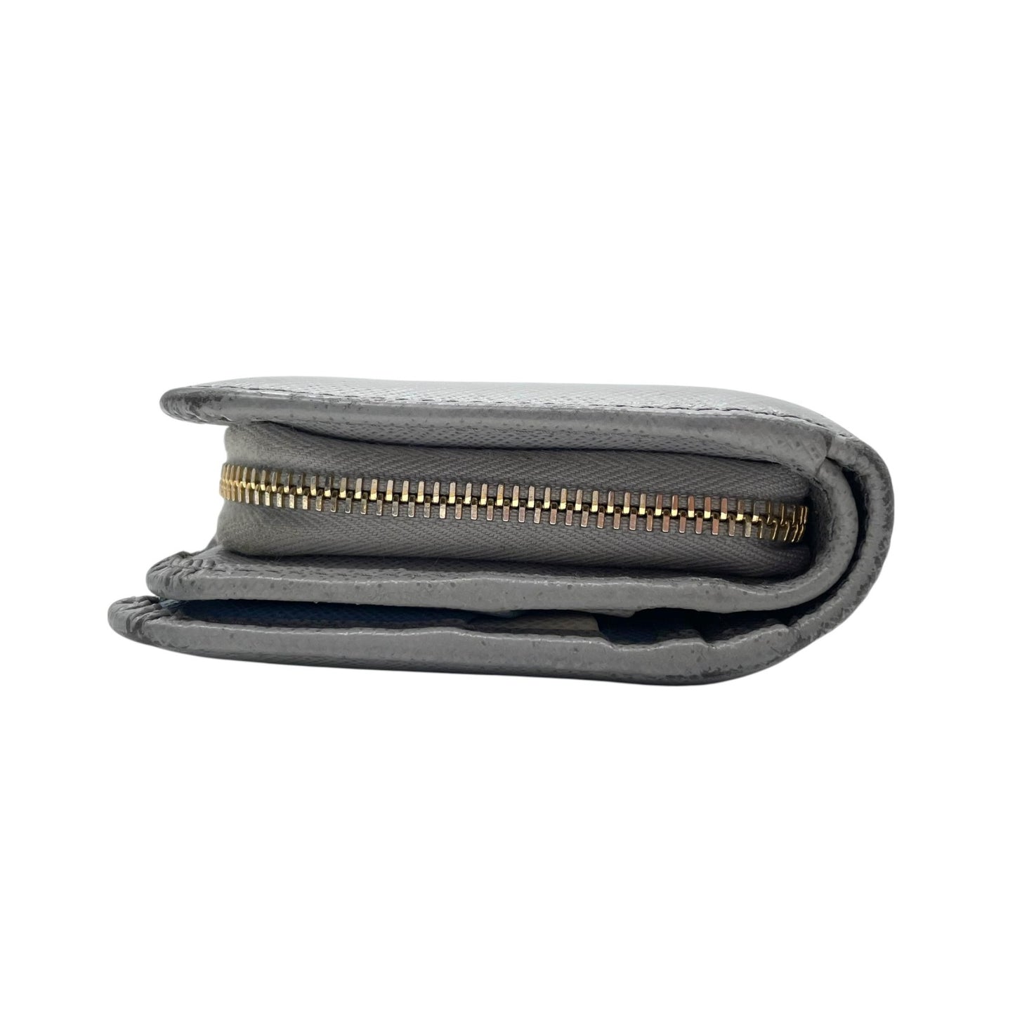 プラダ PRADA 財布 二つ折り財布 サフィアーノ メタル シルバー 金金具 ゴールド金具 レザー コンパクトウォレット ミニ財布 W4