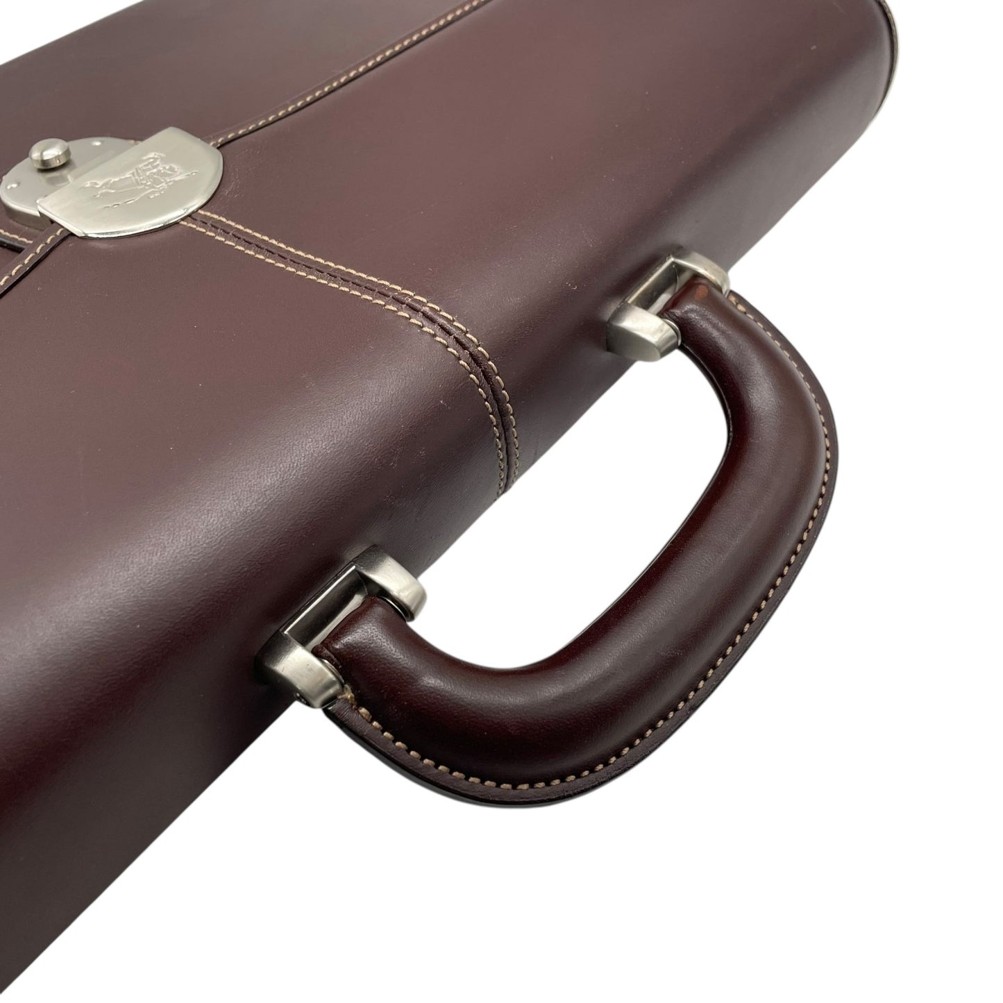 BURBERRY バーバリー ビジネスバッグ レザー ブラウン【中古】 メンズ