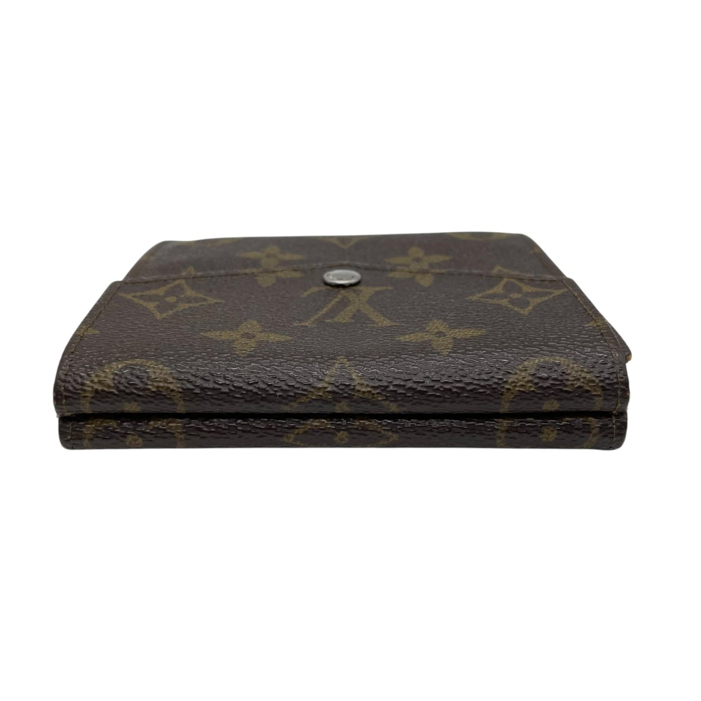 LOUIS VUITTON ルイヴィトン 三つ折り財布 ポルトモネビエ モノグラム M61660 Wホック ブラウン PVC レザー M4