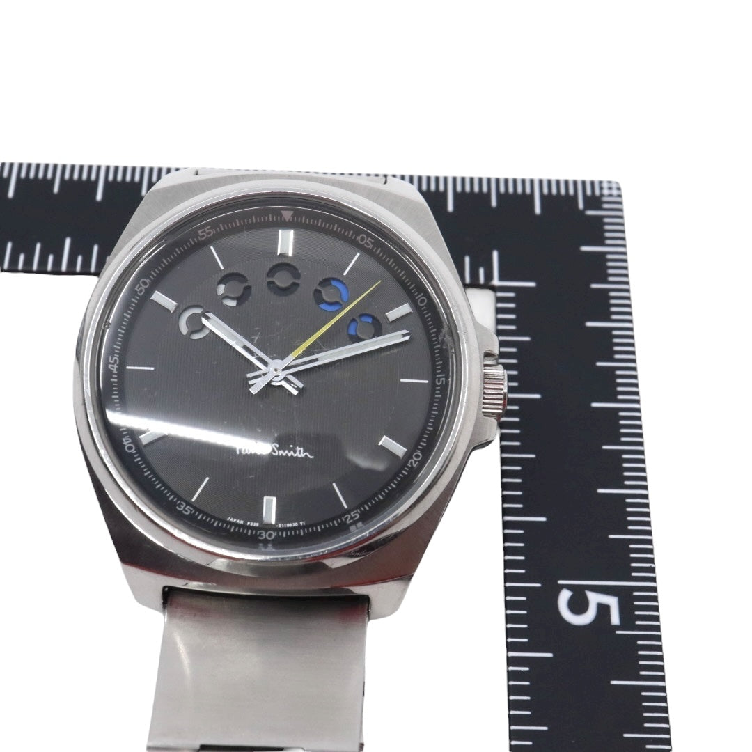 ポールスミス Paul Smith 腕時計 メンズ クォーツ ファイブアイズ Five Eyes ブラック文字盤 シルバー SS F335-S082561 アナログ ウォッチ ビジネス カジュアル 通勤 通学 クラシック モダン レア 希少 ギミック G10