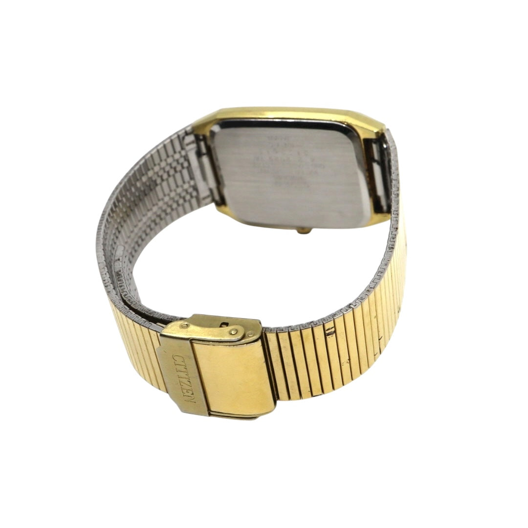 CITIZEN シチズン クォーツ 腕時計 ゴールドカラー レクタンギュラー ステンレス メンズ レディース アナログ G11