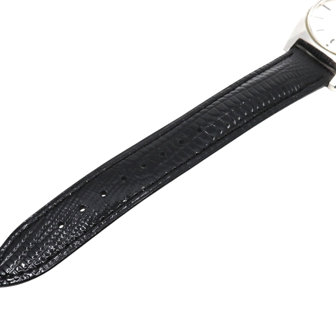 【美品】CITIZEN 手巻き 17JEWELS ヴィンテージ デイト付き メンズ 腕時計 シルバー文字盤 クラシックデザイン シチズン G11