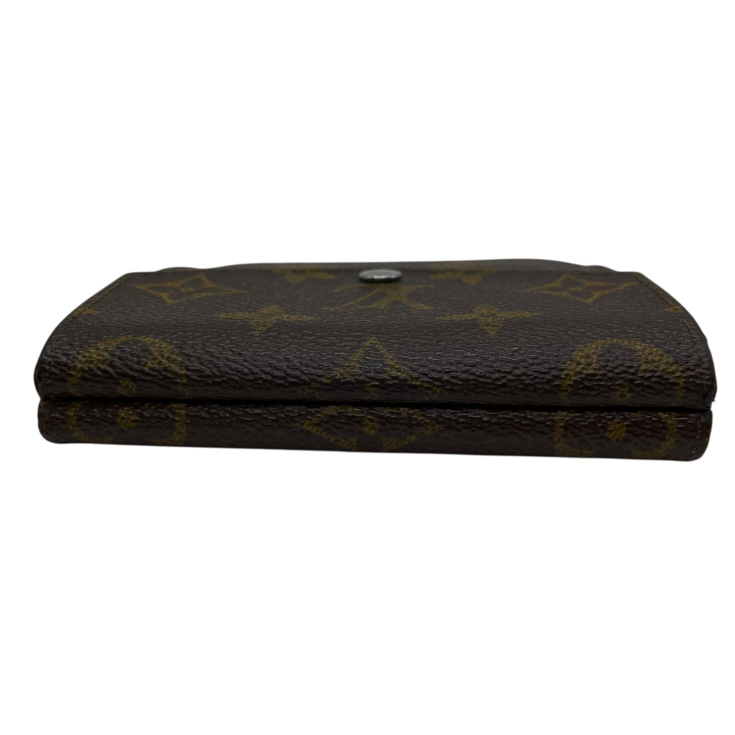 LOUIS VUITTON ルイヴィトン モノグラム コンパクトウォレット 三つ折り財布 Wホック ポルトモネビエ M61660 茶 ブラウン PVC レザー メンズ レディース M2