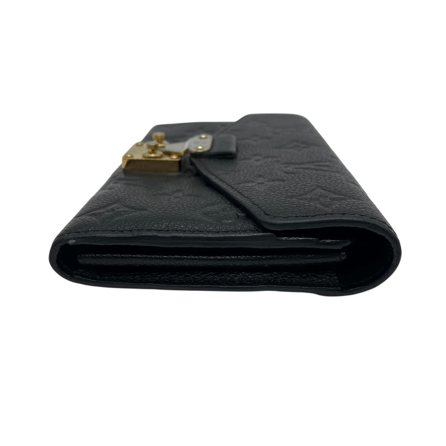 美品 LOUIS VUITTON ルイヴィトン ポルトフォイユ メティス アンプラント レザー ノワール 黒 ブラック ゴールド金具 長財布 モノグラム ロゴ M62458 レディース W2