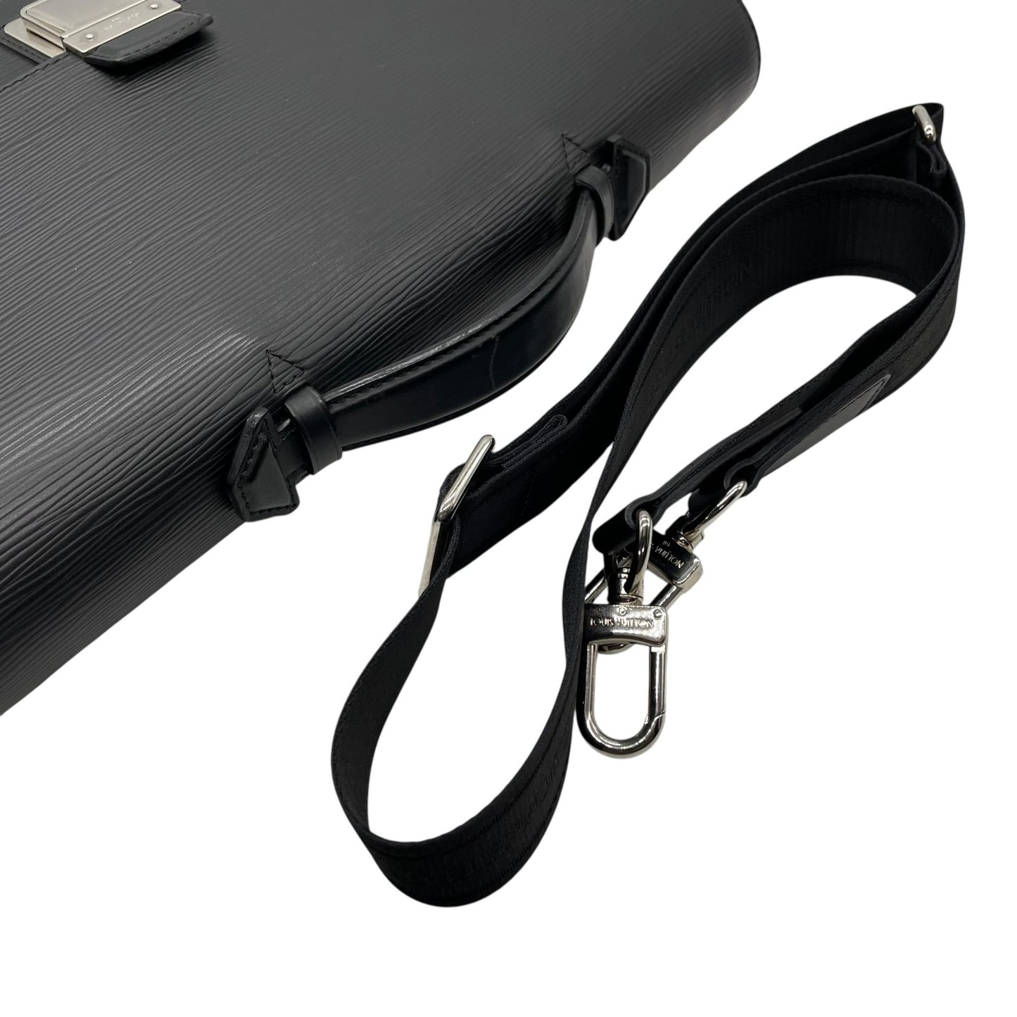 【新品同様】 LOUIS VUITTON ルイ・ヴィトン エピ ヴァシリPM 2WAY ビジネスバッグ ブリーフケース 書類カバン ショルダー 斜め掛け ボレアル ブラック レザー M32640 シルバー金具 メンズ B