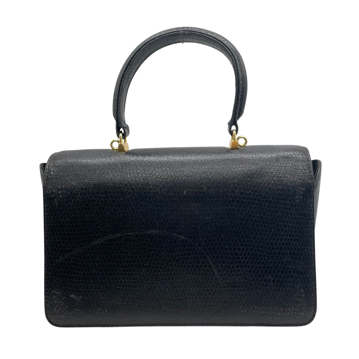 FENDI フェンディ ハンドバッグ 2way ショルダーバッグ 黒 ブラック レザー ゴールド金具 FF ロゴ ヴィンテージ 本革 トップハンドル Fendi Handbag Shoulder Bag Vintage D