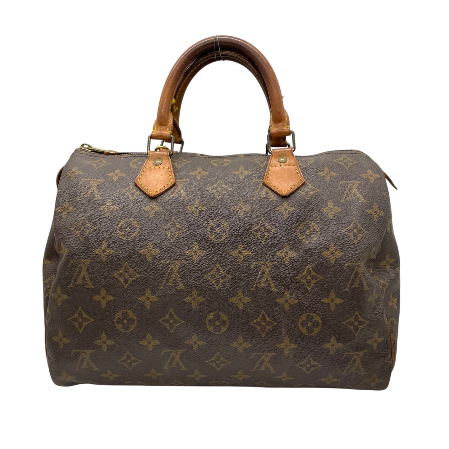 LOUIS VUITTON ルイヴィトン モノグラム スピーディ30 2WAY ボストンバッグ ミニボストン M41526 斜め掛け可 PVC レザー ブラウン ゴールド金具 パドロック ハンドバッグ レディース D