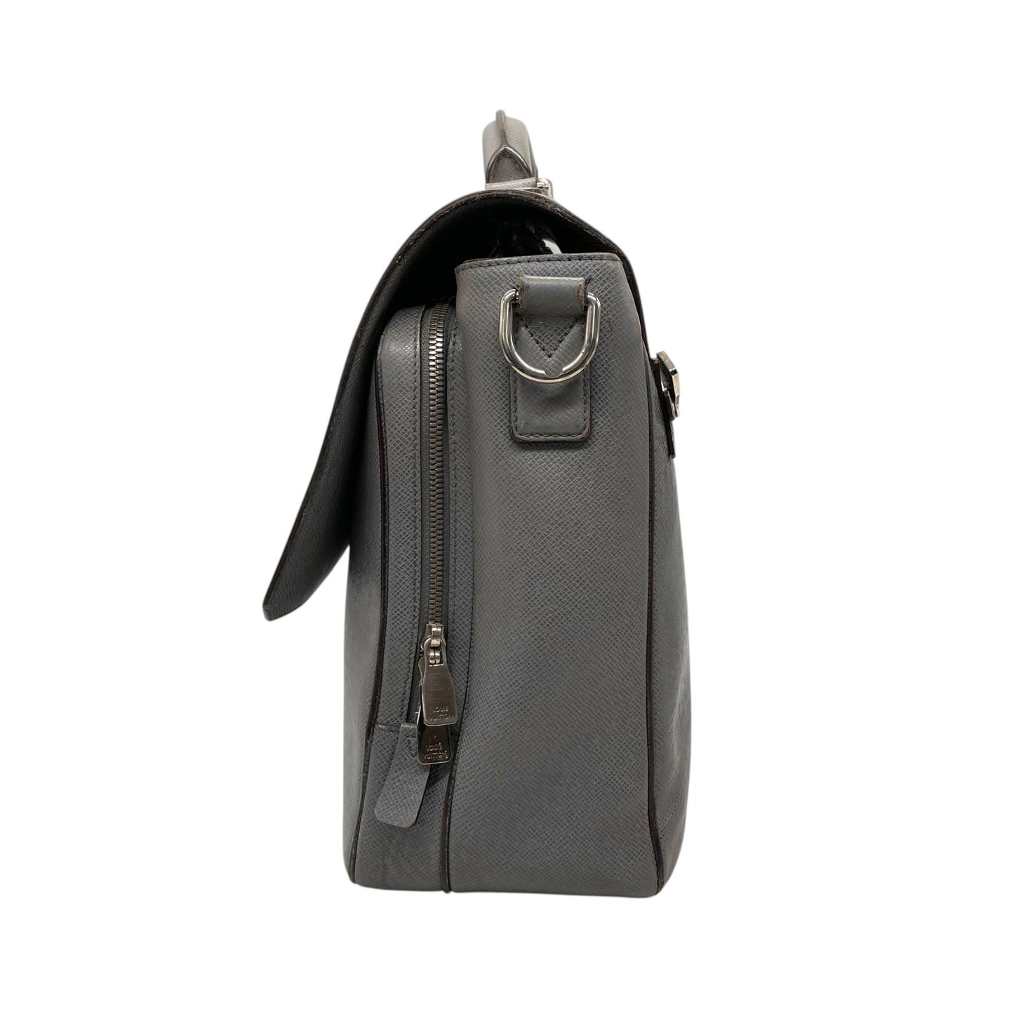 LOUIS VUITTON ルイヴィトン タイガ レザー ヴァシリGM ビジネスバッグ 2WAY ショルダーバッグ M32638 グラシエ グレー 灰色 シルバー金具 メンズ レディース D