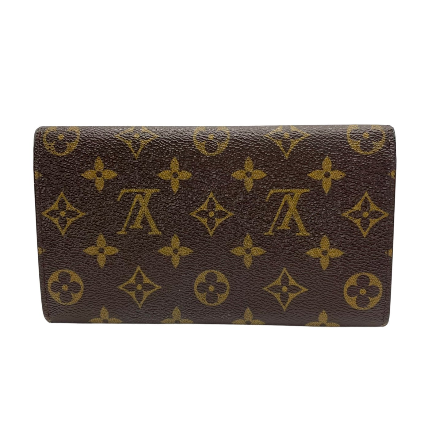 美品 LOUIS VUITTON ルイヴィトン モノグラム ポルトモネ クレディ ポルトフォイユサラ 長財布 ブラウン ゴールド金具 PVC モノグラムキャンバス M61725 w5