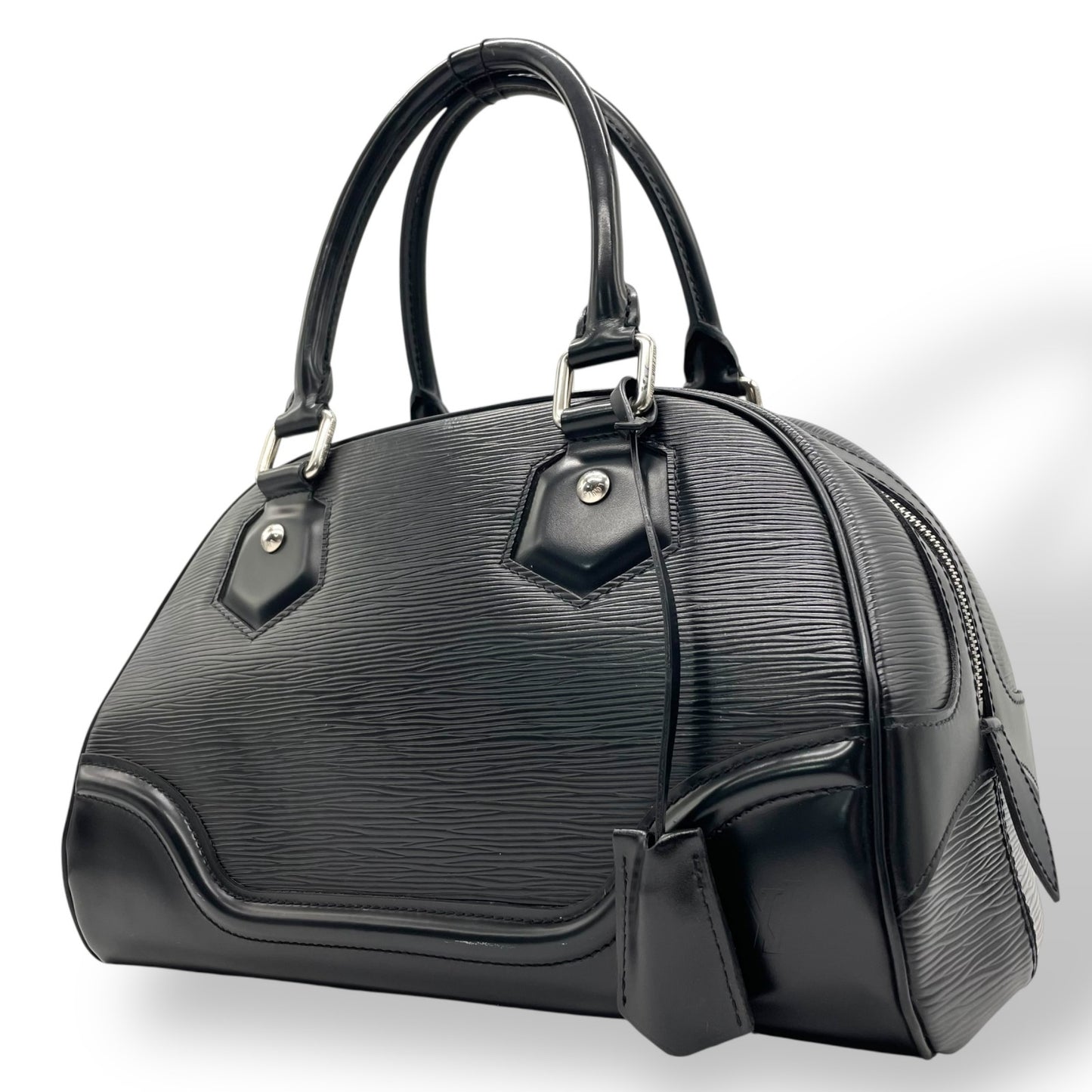 美品 LOUIS VUITTON ルイヴィトン エピ ボーリング モンテーニュPM ハンドバッグ M59322 ミニボストンバッグ ブラック 黒 ノワール レディース 高級感 シック Louis Vuitton B