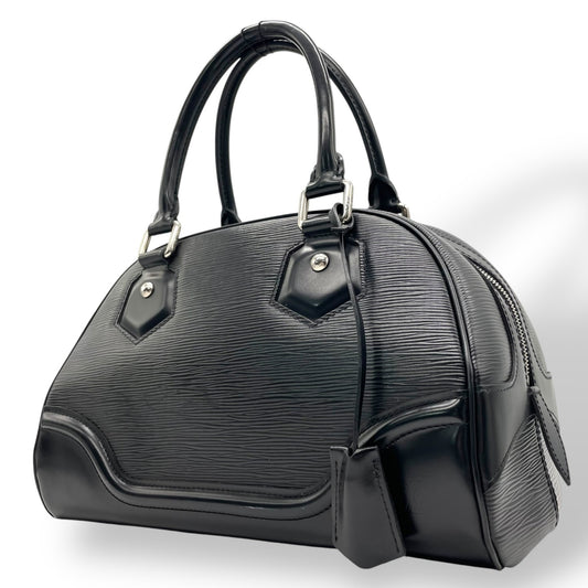 美品 LOUIS VUITTON ルイヴィトン エピ ボーリング モンテーニュPM ハンドバッグ M59322 ミニボストンバッグ ブラック 黒 ノワール レディース 高級感 シック Louis Vuitton B