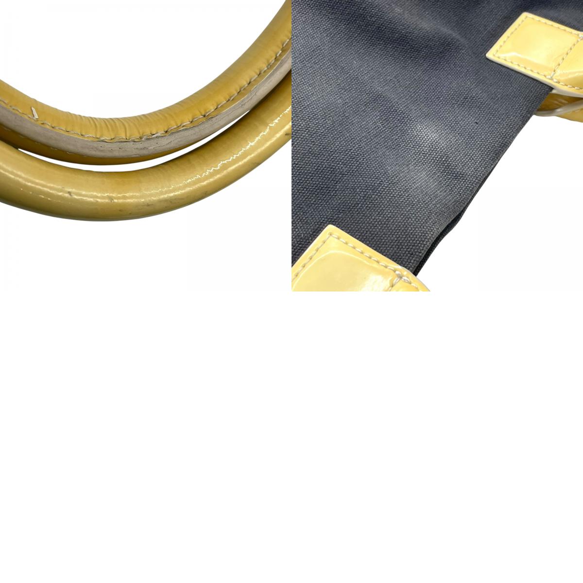 Tory Burch トリーバーチ トートバッグ エラ ロゴパッチ ビッグロゴ ダブルT 黒 ブラック×ベージュ キャンバス U8