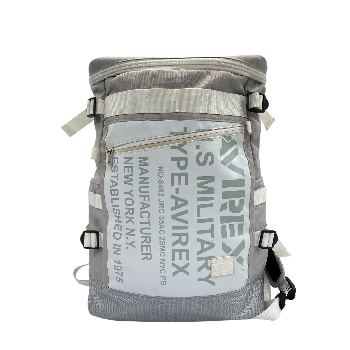 アビレックス AVIREX リュック バックパック ミリタリー ロールトップ グレー 白 ホワイト 大容量 メンズ レディース U11