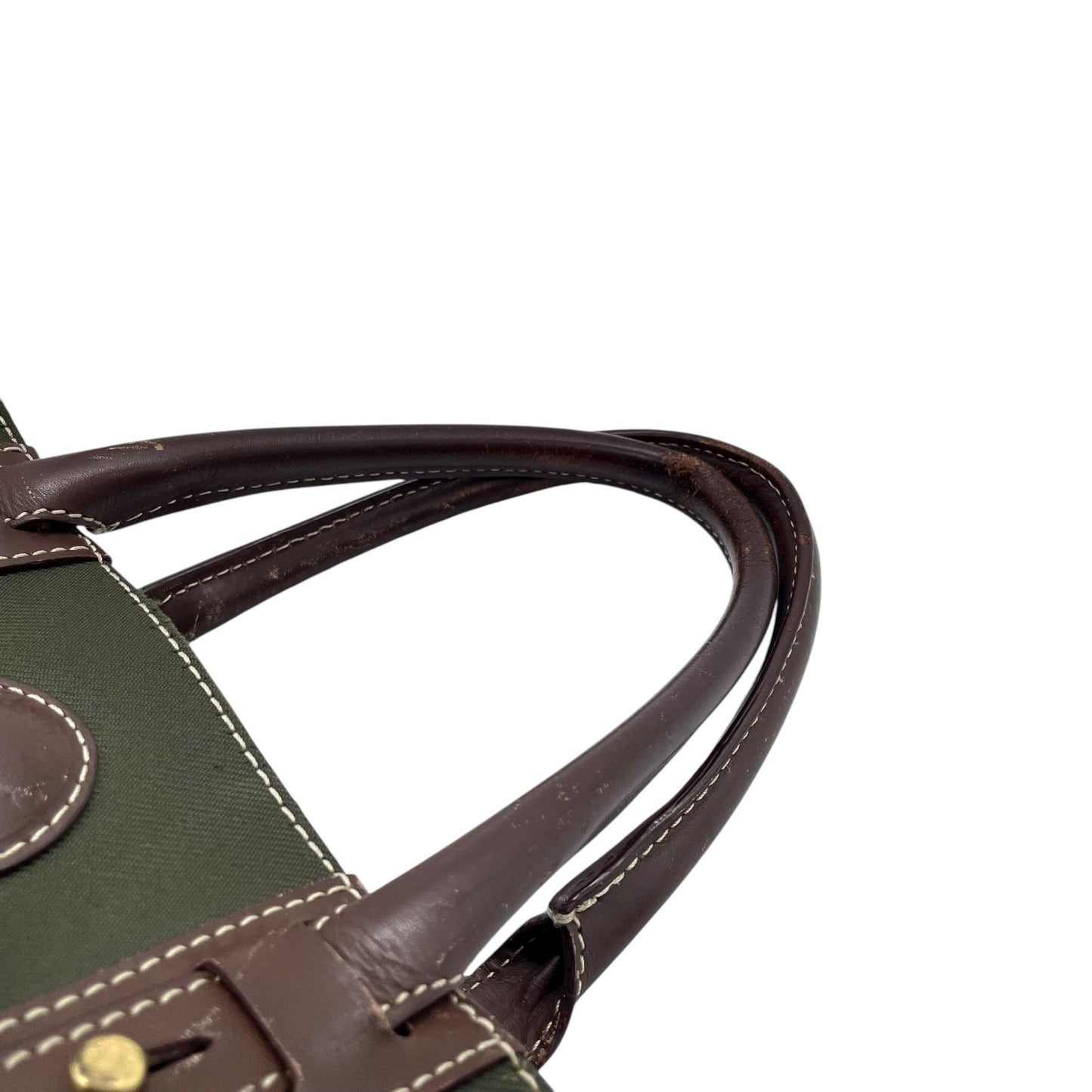 ハンティングワールド HUNTING WORLD トートバッグ ビジネスバッグ キャンバス×レザー グリーン×ブラウン 緑 茶色 メンズ S14