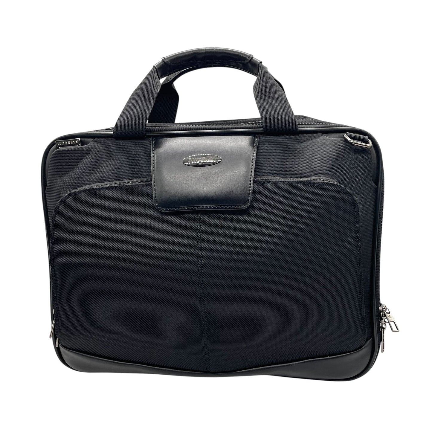 美品 サムソナイト Samsonite ビジネスバッグ ブリーフケース 2WAY ショルダー付 ナイロン×レザー 黒 ブラック X2