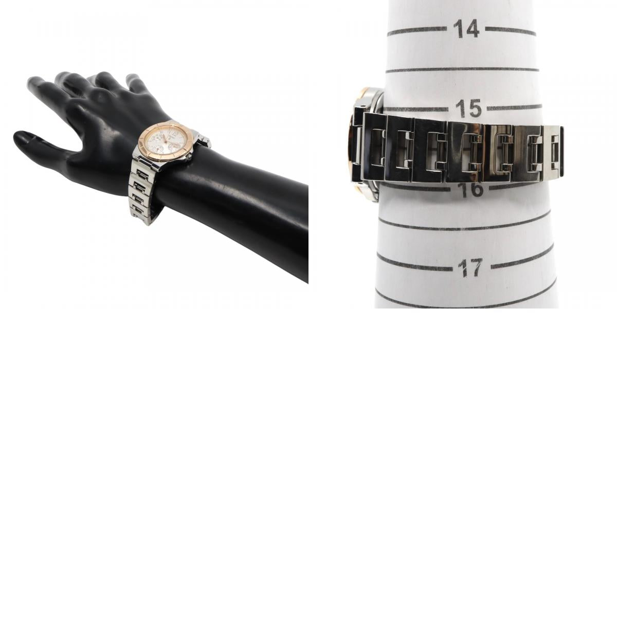 美品 【電池交換済】セイコー ルキア 腕時計 5Y89-0B30 レディース クオーツ デイデイト カレンダー 24時間計 シルバー ピンクゴールド コンビカラー ビジネス フォーマル ドレスウォッチ エレガント 上品 オフィス 日本製 クリーニング済み G2