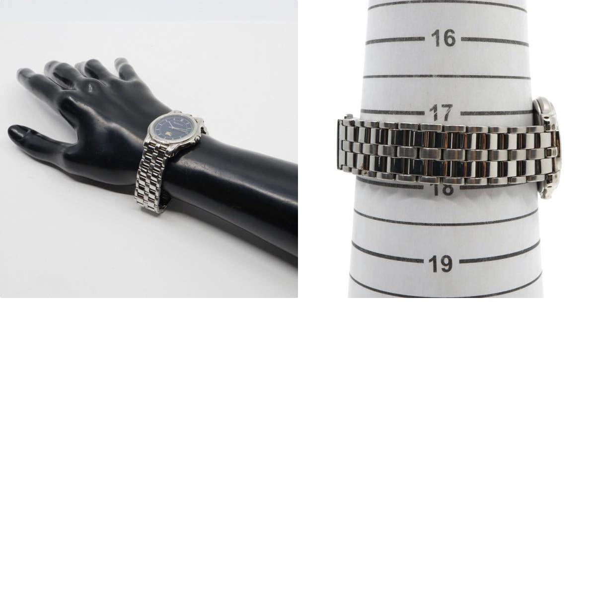 美品 電池交換済 クリーニング済 バーバリー Burberrys 腕時計 5530-F52339 メンズウォッチ クォーツ ネイビー文字盤 シルバー ステンレススチール ホースロゴ クラシック ヴィンテージ エレガント ドレスウォッチ ビジネス 稼働品 G3