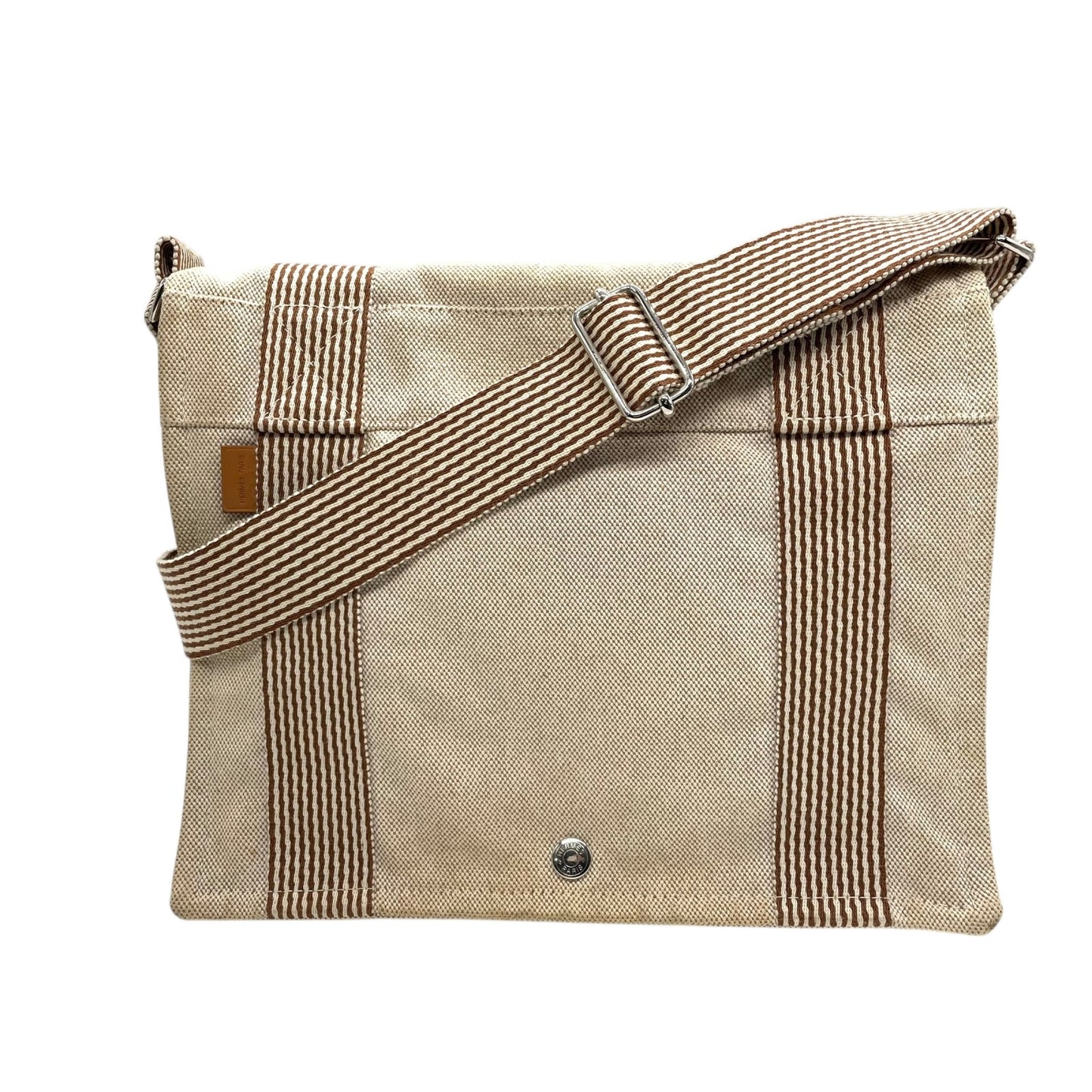 エルメス HERMES エールライン メッセンジャーPM ベージュ キャンバス ショルダーバッグ メンズ レディース ユニセックス B4