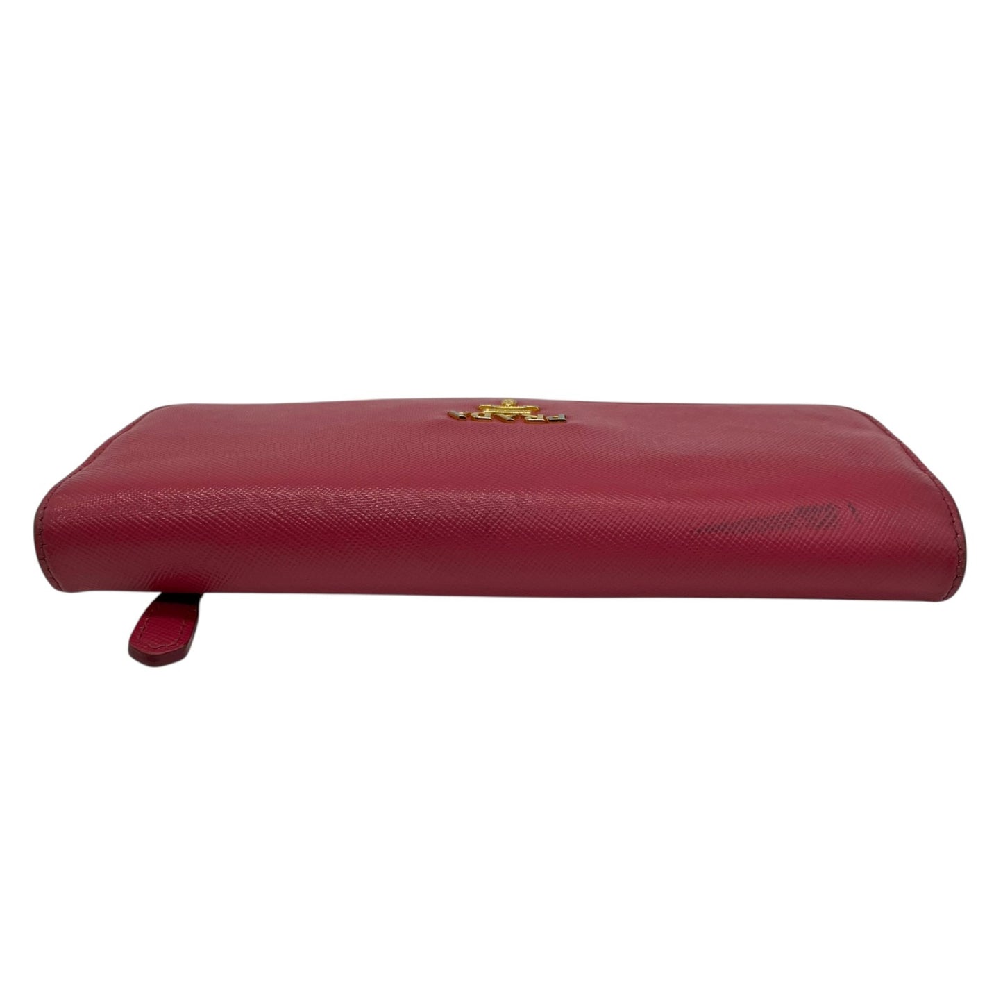 PRADA プラダ 長財布 ロングウォレット サフィアーノレザー フラップ ピンク バイカラー ゴールド金具 ロゴ レディース W3