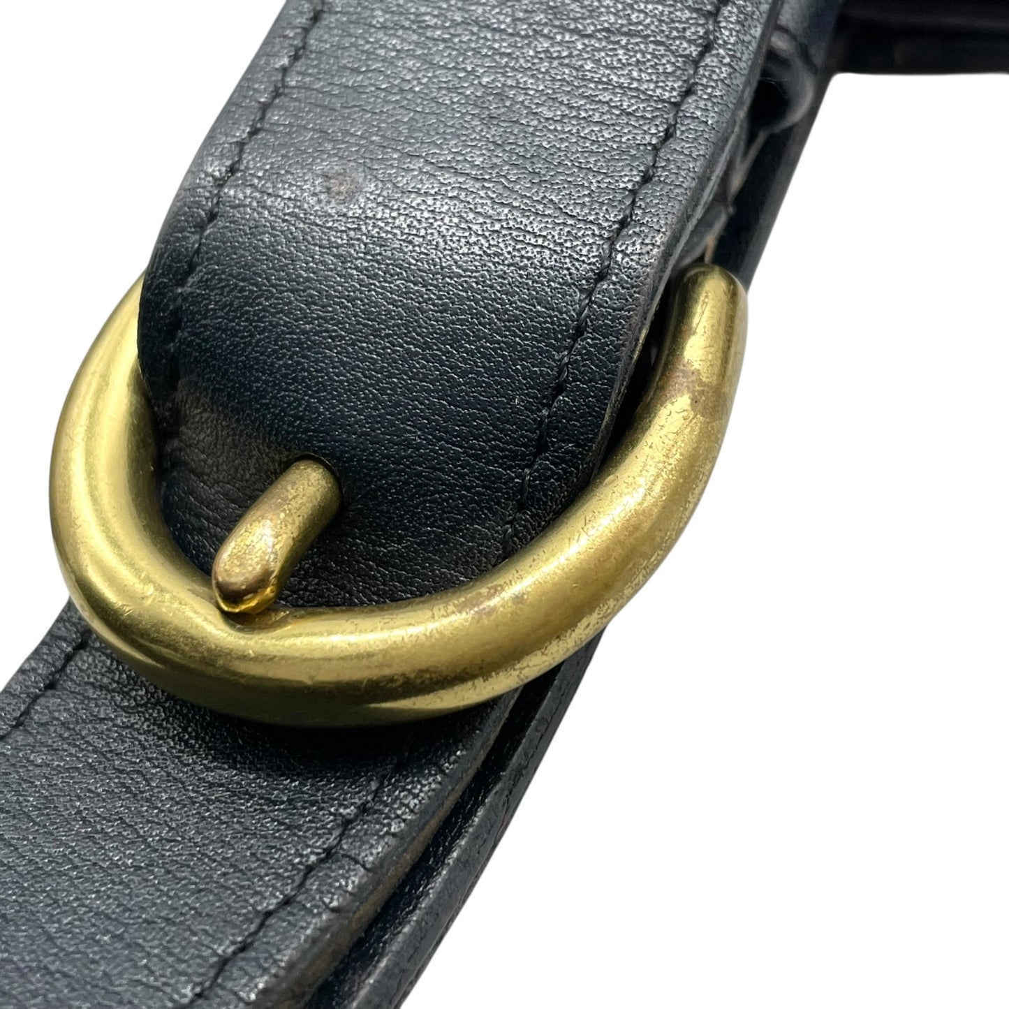 コーチ COACH オールドコーチ ハンドバッグ ミニトートバッグ 紺 ネイビー レザー ゴールド金具 ファスナー開閉 ロゴチャーム ヴィンテージ レディース S61